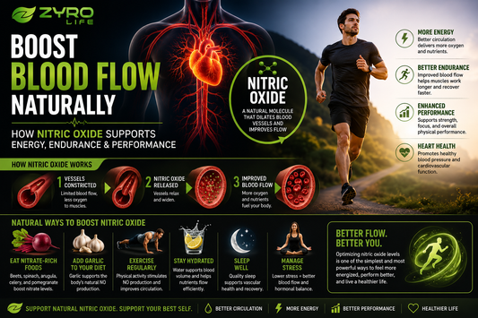 Boost Blood Flow Naturally: How Nitric Oxide Supports Energy, Endurance & Performance