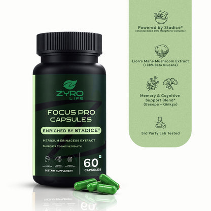 Zyro Life Focus Pro Capsules – Brain Health, Focus & Cognitive Support