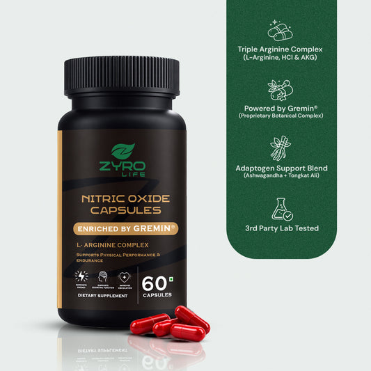 Zyro Life Nitric Oxide Capsules – Circulation, Endurance & Muscle Pump Support