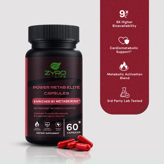 Zyro Life Power Metab Elite Activation – Metaberine® Formula for Glucose Metabolism, Energy & Heart Health