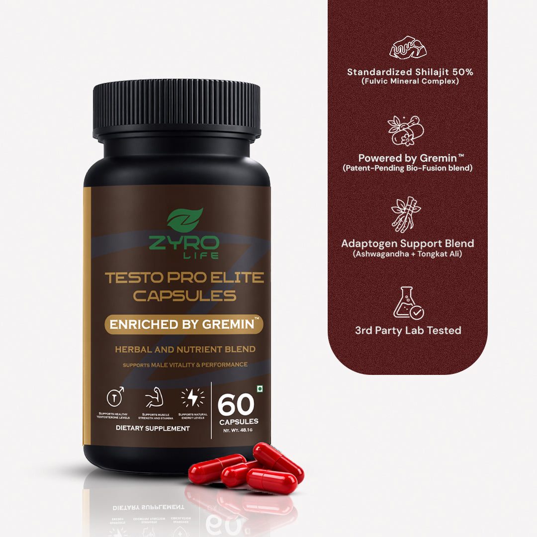 Zyro Life Testo Pro Elite Testosterone Support Capsules