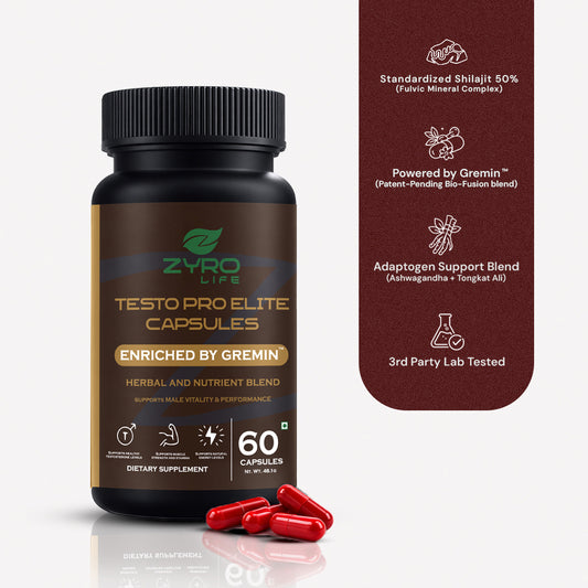 Zyro Life Testo Pro Elite Capsules – Stress Relief, Mood & Energy Support