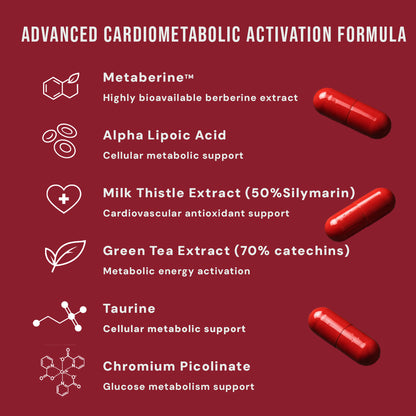 Zyro Life Power Metab Elite Capsules – Metaberine™ Formula for Glucose Metabolism, Energy & Heart Health